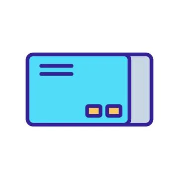 Rectangular box icon vector. Isolated contour symbol illustration Illustrazione stock
