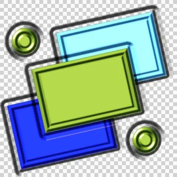 Rectangular box illustration with different colors Illustrazione stock