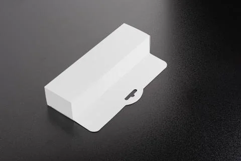 Rectangular box package mockup with hanger mock-up series Stock Photos