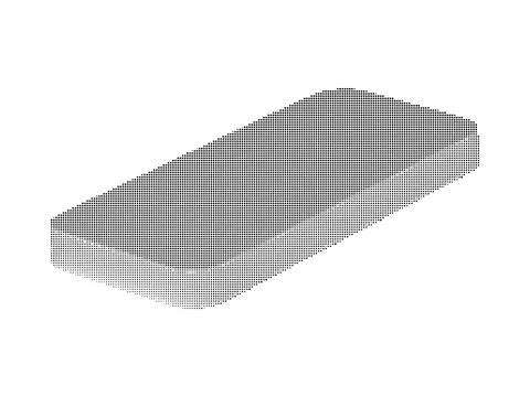 Rectangular brick object rendered with black halftone dot pattern on white .. 库存插图