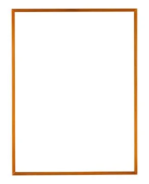Rectangular brown frame for painting or picture isolated on a white backgroun Stock Photos