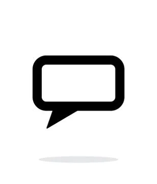 Rectangular bubble icon on white background. Stockillustratie