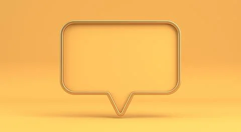 Rectangular bubble talk sign 3D 스톡 일러스트