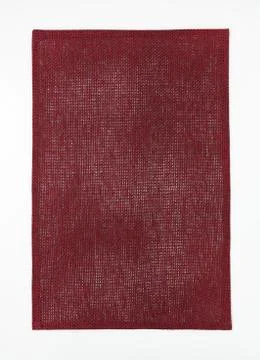 Rectangular burgundy place mat on white background Foto stock