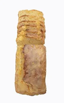 Rectangular cake, with icing, top view Foto stock