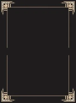 Rectangular calligraphic frames abstract golden colors Stock Illustration