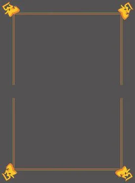 Rectangular calligraphic frames abstract orange colors Stock Illustration