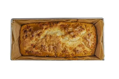 Rectangular candied cupcake in a baking dish, top view Stock Photos