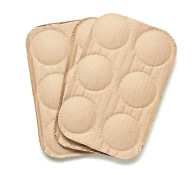 Rectangular cardboard backing for glass bottles packaging Foto stock