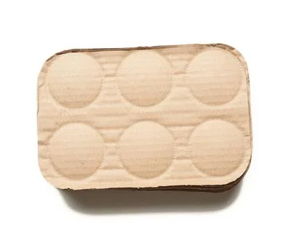 Rectangular cardboard backing for glass bottles packaging rectangular card... Foto stock