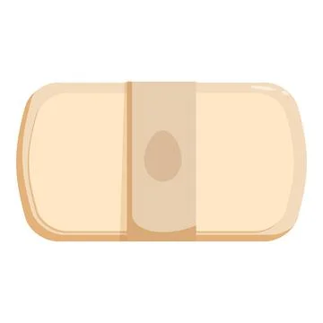 Rectangular cardboard bread package with sticker closing it Stock Illustration