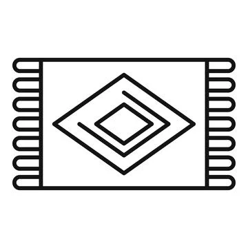 Rectangular carpet with geometric pattern representing praying rug for islamic Illustrazione stock