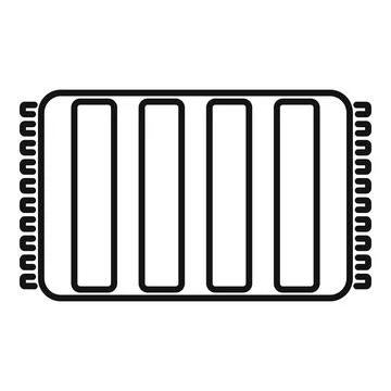 Rectangular carpet with stripes pattern covering floor in living room Stock Illustration