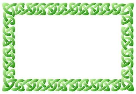 Rectangular celtic ornamental frame Stock Illustration