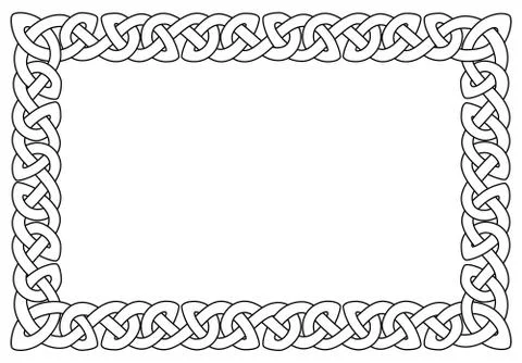 Rectangular celtic ornamental frame Illustrazione stock