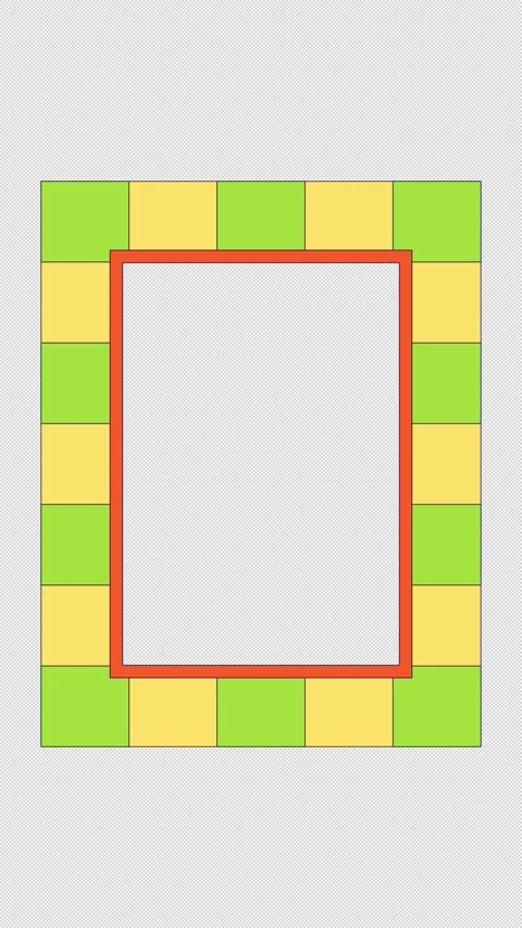 Rectangular checkered animated retro frame overlay Stock Footage 339422427