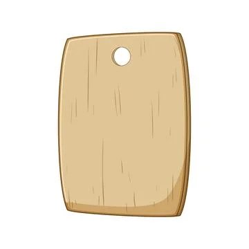 Rectangular chopping board cartoon vector illustration Stock Illustration