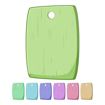 Rectangular chopping board cartoon vector graphic Stock Illustration