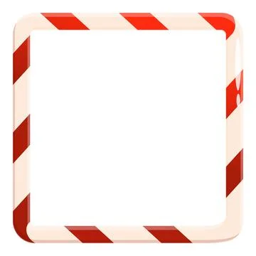 Rectangular christmas candy cane frame bordering blank space 스톡 일러스트