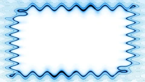 Rectangular closed wavy colorful neon glowing blue square horizontal frame .. Stock Footage 270314936