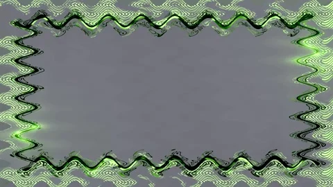 Rectangular closed wavy decorated with neon dots, glowing black, square fra.. 스톡 동영상 270315640