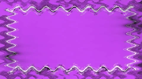Rectangular closed wavy decorated with neon dots, glowing white, square fra.. Stockbeeldmateriaal 270315668