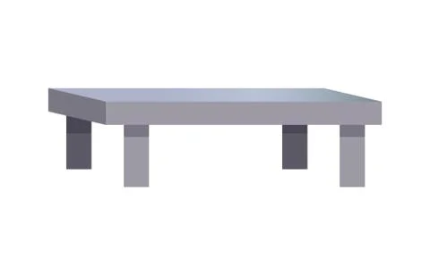 Rectangular Coffee Table, Vector Illustration Stock Illustration