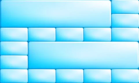 Rectangular cold blue colored tile buttons with Stock Illustration