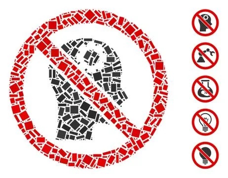 Rectangular Collage No Artificial Intelligence Stock Illustration