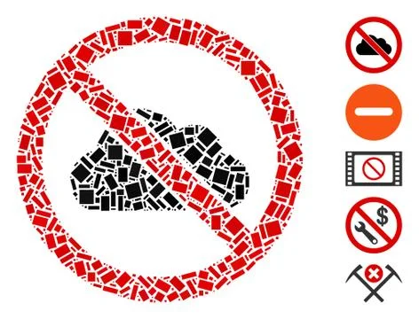 Rectangular Collage No Cloud Stock Illustration