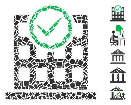 Rectangular Collage Office Use Only Ilustração Stock