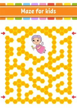 Rectangular color maze. Game for kids. Funny labyrinth. Education developing  イラスト素材