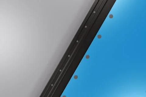Rectangular colored plate on black and white background with rivets 库存插图