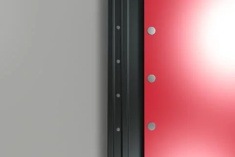 Rectangular colored plate on black and white background with rivets イラスト素材