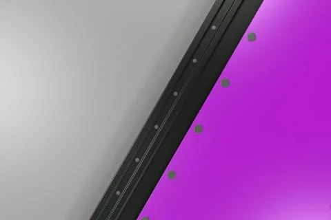 Rectangular colored plate on black and white background with rivets Stock Illustration