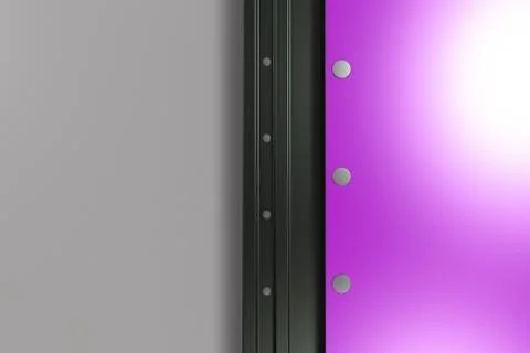 Rectangular colored plate on black and white background with rivets 库存插图