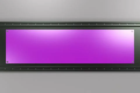 Rectangular colored plate on black and white background with rivets 库存插图