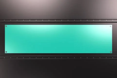 Rectangular colored plate on black background with rivets イラスト素材