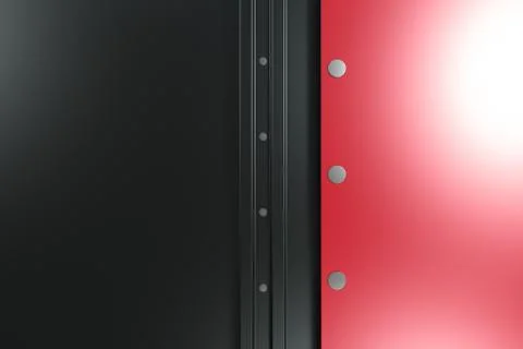 Rectangular colored plate on black background with rivets イラスト素材