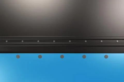 Rectangular colored plate on black background with rivets 库存插图