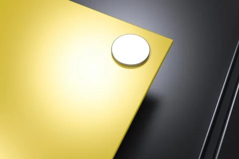 Rectangular colored plate on black background with rivets 库存插图