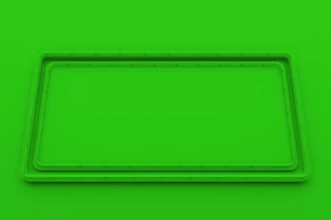 Rectangular colored plate with corners from tubes 库存插图