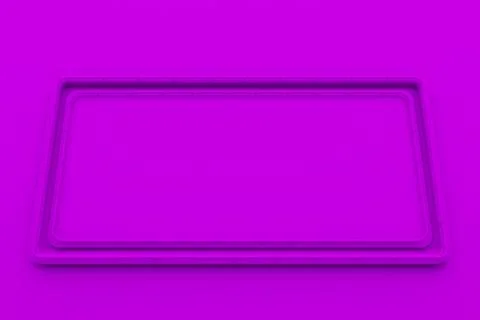 Rectangular colored plate with corners from tubes Stock Illustration