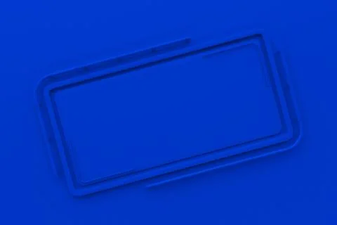 Rectangular colored plate with corners from tubes 库存插图