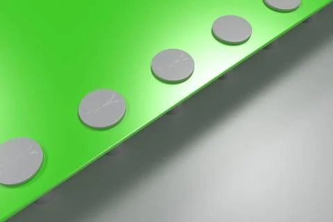 Rectangular colored plate on white background with rivets イラスト素材