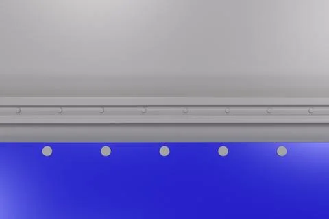 Rectangular colored plate on white background with rivets Stock Illustration