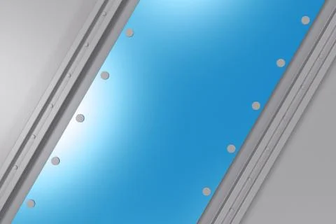 Rectangular colored plate on white background with rivets Stock Illustration