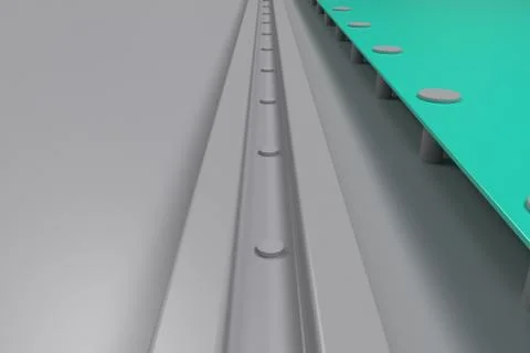 Rectangular colored plate on white background with rivets Illustrazione stock