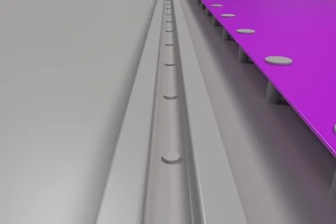 Rectangular colored plate on white background with rivets 库存插图