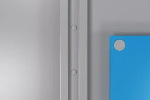 Rectangular colored plate on white background with rivets イラスト素材